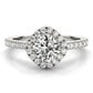 Single Row Accented Halo Engagement Rings
