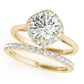 Solitaire Halo Cushion Shape Engagement Ring