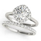 Solitaire Halo Cushion Shape Engagement Ring