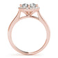 Solitaire Halo Cushion Shape Engagement Ring