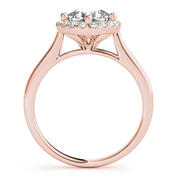 Solitaire Halo Cushion Shape Engagement Ring