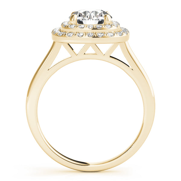 Round Double Halo Engagement Ring