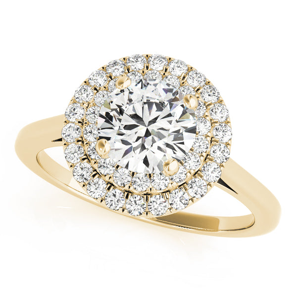 Round Double Halo Engagement Ring