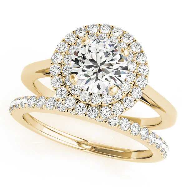 Round Double Halo Engagement Ring