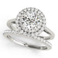 Round Double Halo Engagement Ring