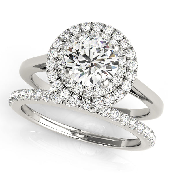 Round Double Halo Engagement Ring