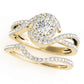 Bypass Twisted Shank Halo Engagement Ring
