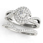 Bypass Twisted Shank Halo Engagement Ring