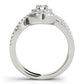 Bypass Twisted Shank Halo Engagement Ring