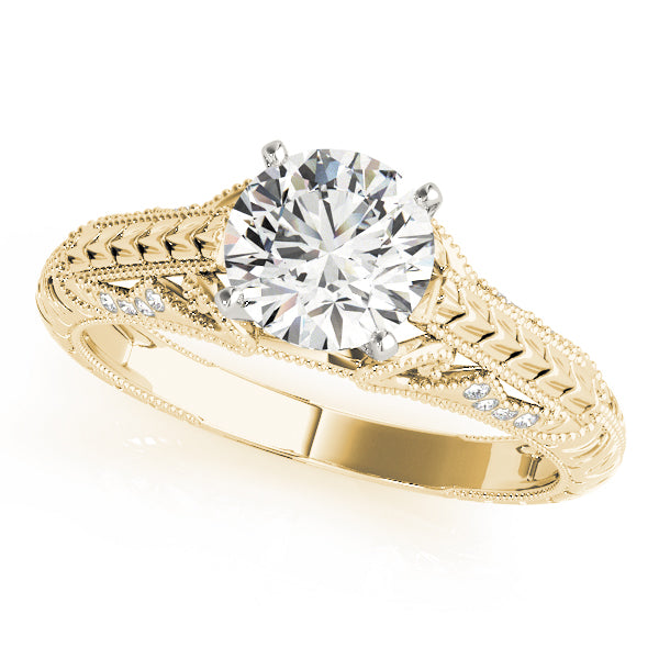 Vintage Filigree Milgrain Engagement Ring