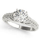 Vintage Filigree Milgrain Engagement Ring
