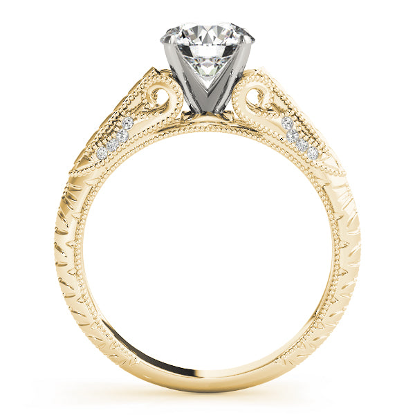 Vintage Filigree Milgrain Engagement Ring