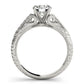 Vintage Filigree Milgrain Engagement Ring