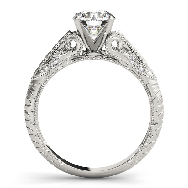 Vintage Filigree Milgrain Engagement Ring