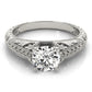 Vintage Filigree Milgrain Engagement Ring