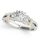 Infinity Split Shank Cluster Sides Engagement Ring