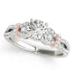 Infinity Split Shank Cluster Sides Engagement Ring
