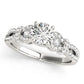 Infinity Split Shank Cluster Sides Engagement Ring