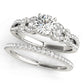 Infinity Split Shank Cluster Sides Engagement Ring