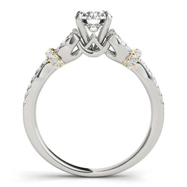 Infinity Split Shank Cluster Sides Engagement Ring