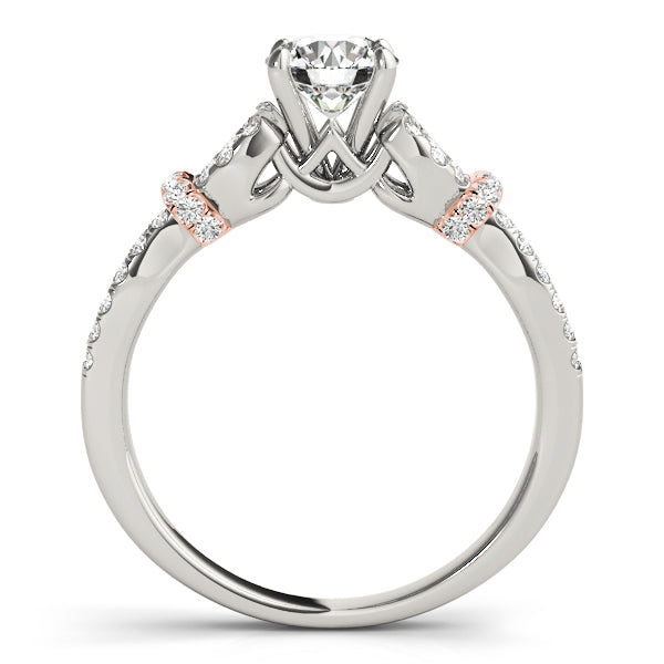 Infinity Split Shank Cluster Sides Engagement Ring