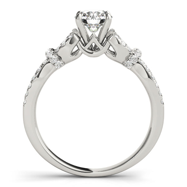 Infinity Split Shank Cluster Sides Engagement Ring