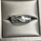 MEN'S 5 ROUND DIAMOND BAND IN 10k white GOLD 1/10ctw