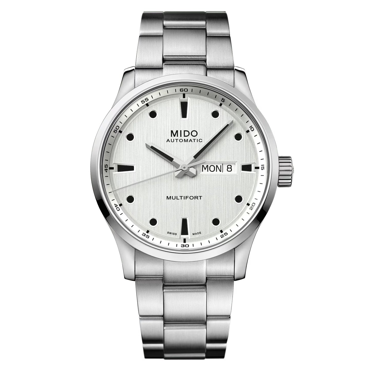 MIDO Multifort M Silver Dial, Stainless Steel Watch - 42mm