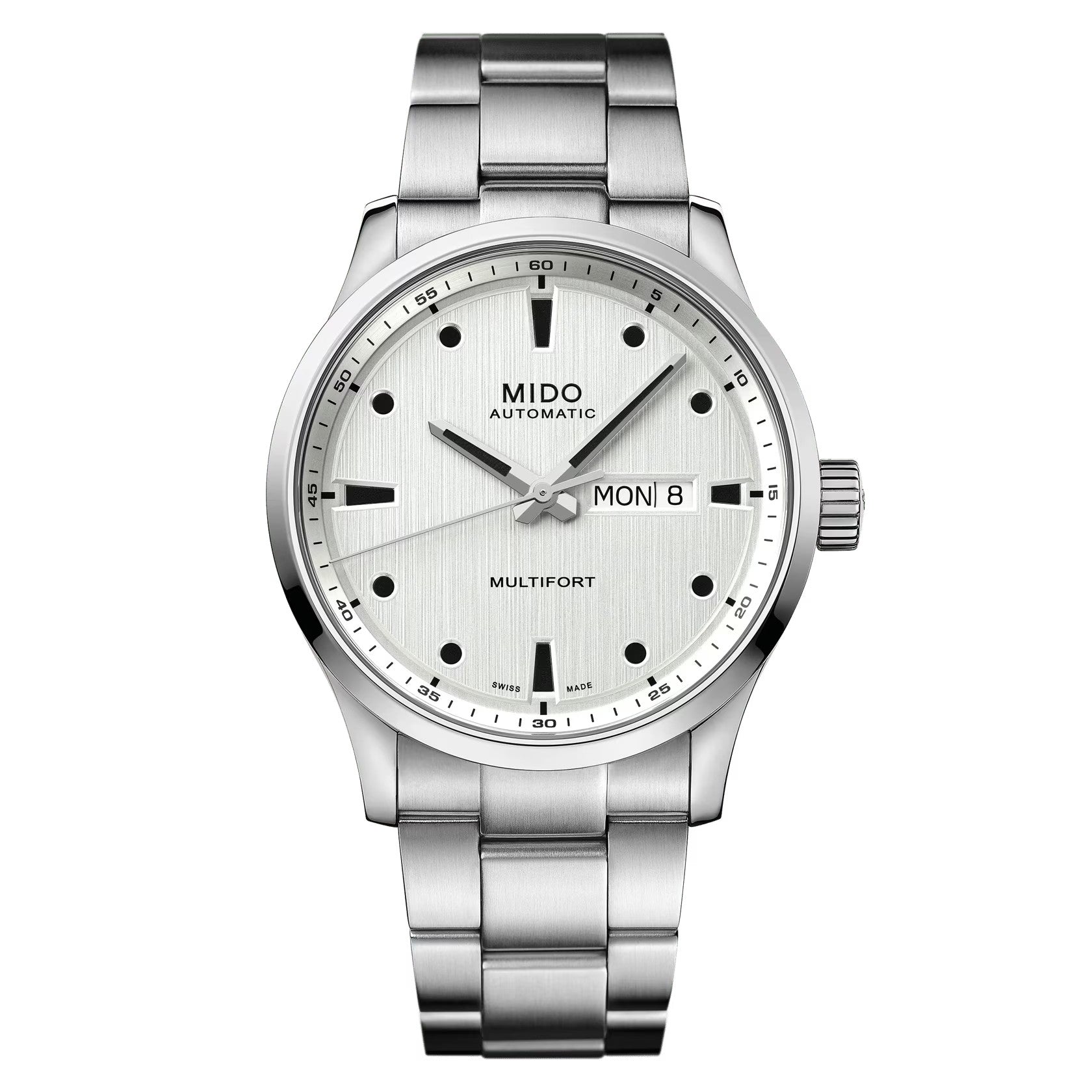 MIDO Multifort M Silver Dial, Stainless Steel Watch - 42mm