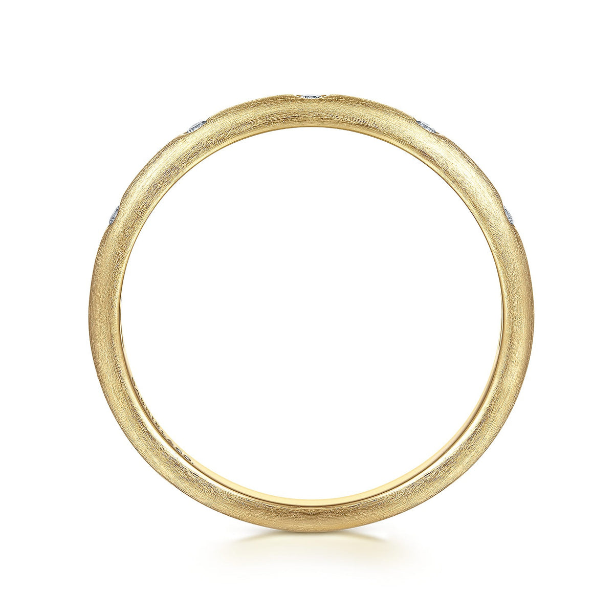 Gabriel & Co. 14K Yellow Gold Diamond Stackable Ladies Ring .04CTW