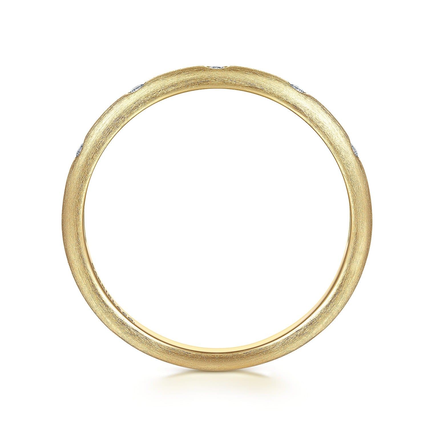 Gabriel & Co. 14K Yellow Gold Diamond Stackable Ladies Ring .04CTW