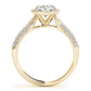Multirow Pavé Halo Engagement Ring
