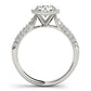Multirow Pavé Halo Engagement Ring
