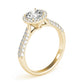 Multirow Pavé Halo Engagement Ring