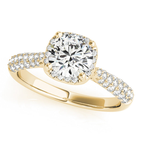 Round Halo Pavé Engagement Ring