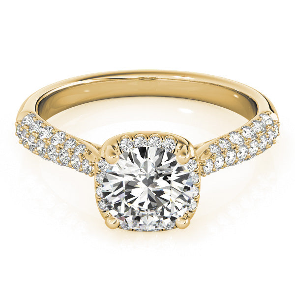 Round Halo Pavé Engagement Ring