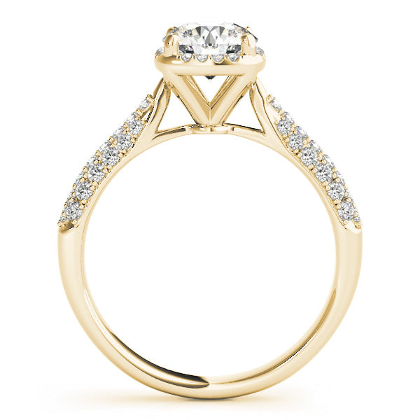 Round Halo Pavé Engagement Ring