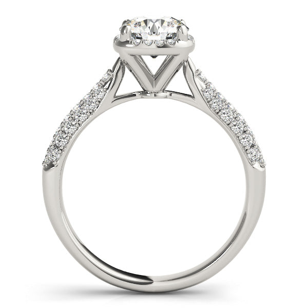 Round Halo Pavé Engagement Ring