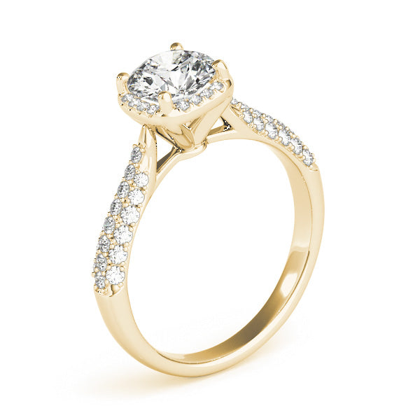 Round Halo Pavé Engagement Ring