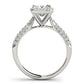 Multirow Pavé Halo Engagement Ring