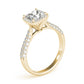 Multirow Pavé Halo Engagement Ring