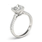 Multirow Pavé Halo Engagement Ring