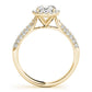 Multirow Pavé Halo Oval Shape Engagement Ring
