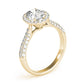 Multirow Pavé Halo Oval Shape Engagement Ring