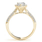 Multirow Pavé Halo Engagement Ring
