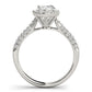 Multirow Pavé Halo Engagement Ring