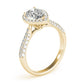 Multirow Pavé Halo Engagement Ring