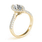 Multirow Pavé Halo Engagement Rings