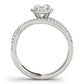Multirow Oval Halo Engagement Ring