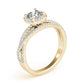 Multirow Twisted Shank Cushion Halo Engagement Ring